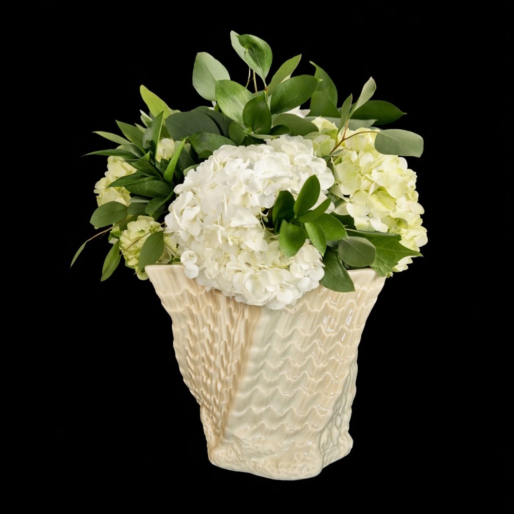 Vtg 𝐁𝐞𝐥𝐥𝐞𝐞𝐤 Swirl Shell Posy Vase 7th Mark 🎁 Great Gift/Valentine’s Day!